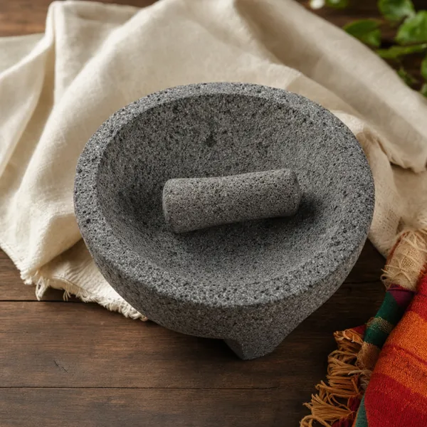 Molcajete de piedra volcánica