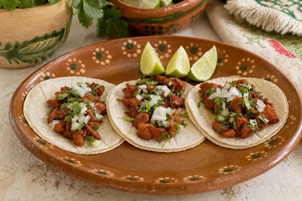 Tacos en tortilla de maíz