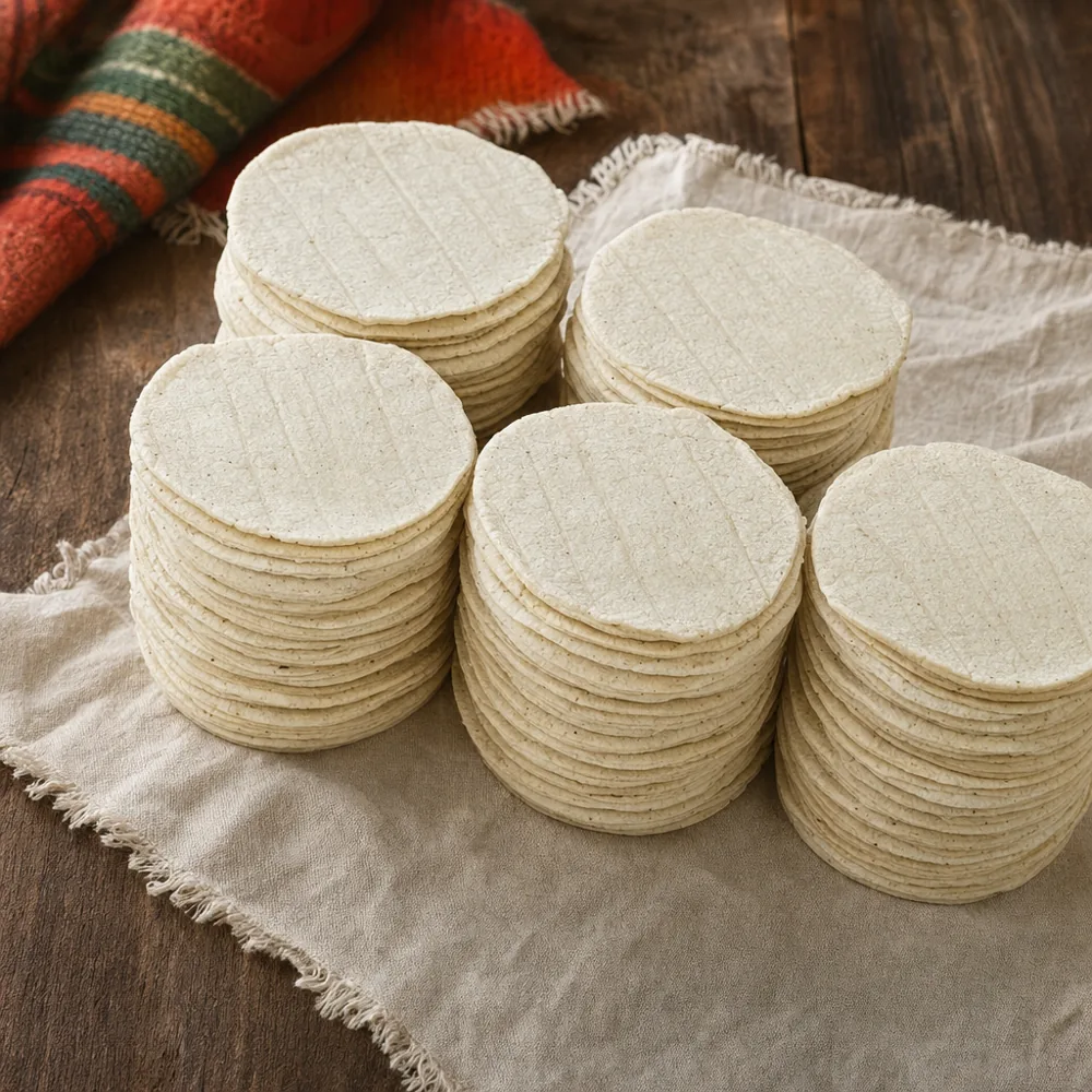 Taqueras de maíz blanco-12cm 1 kg