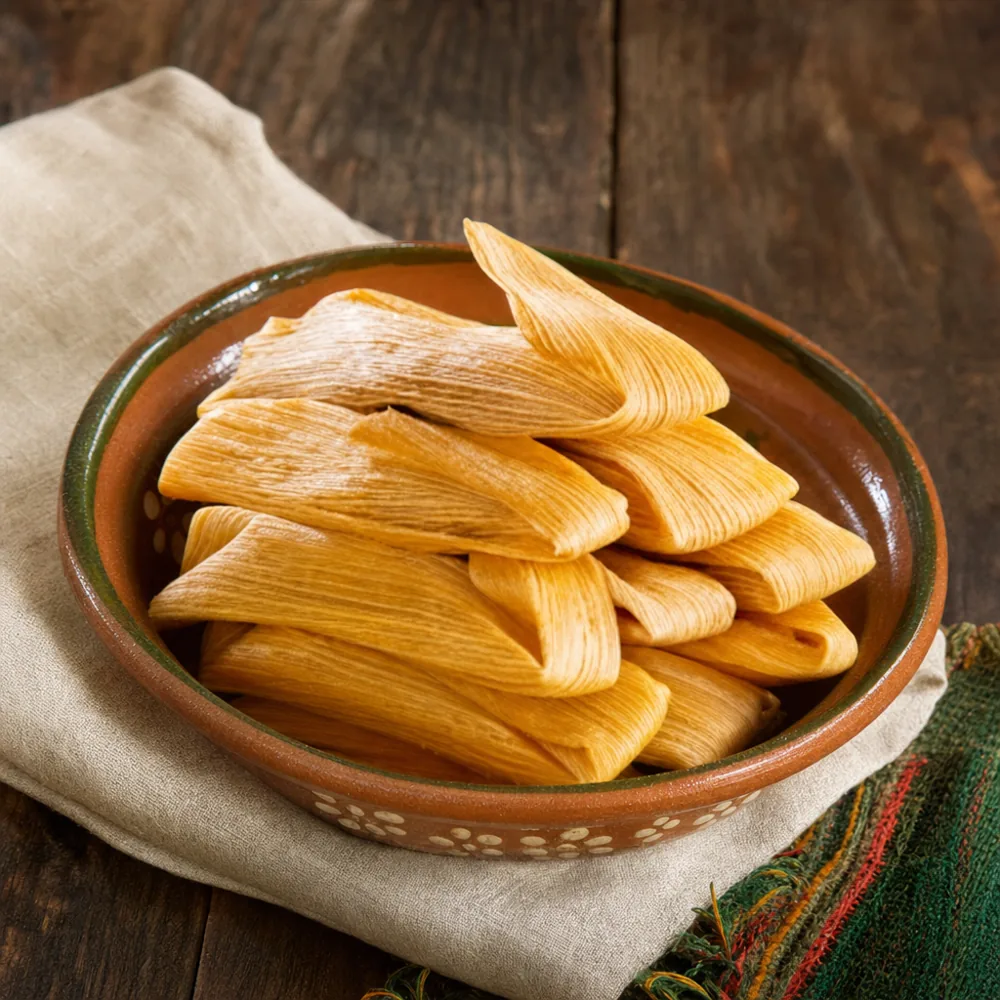 Tamales verdes de pollo (3x)